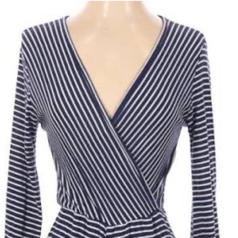 Black and white striped romper